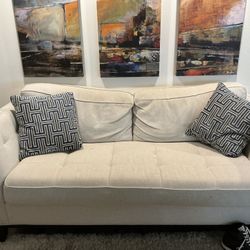 Off White Love Seat Couch 
