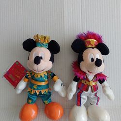 Mickey Mouse - Minnie Oh Minnie 8" Plush Key Chains Set Of Two - Tokyo Disney