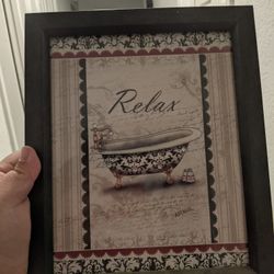 Bathroom Picture Decor Used In Good Condition 