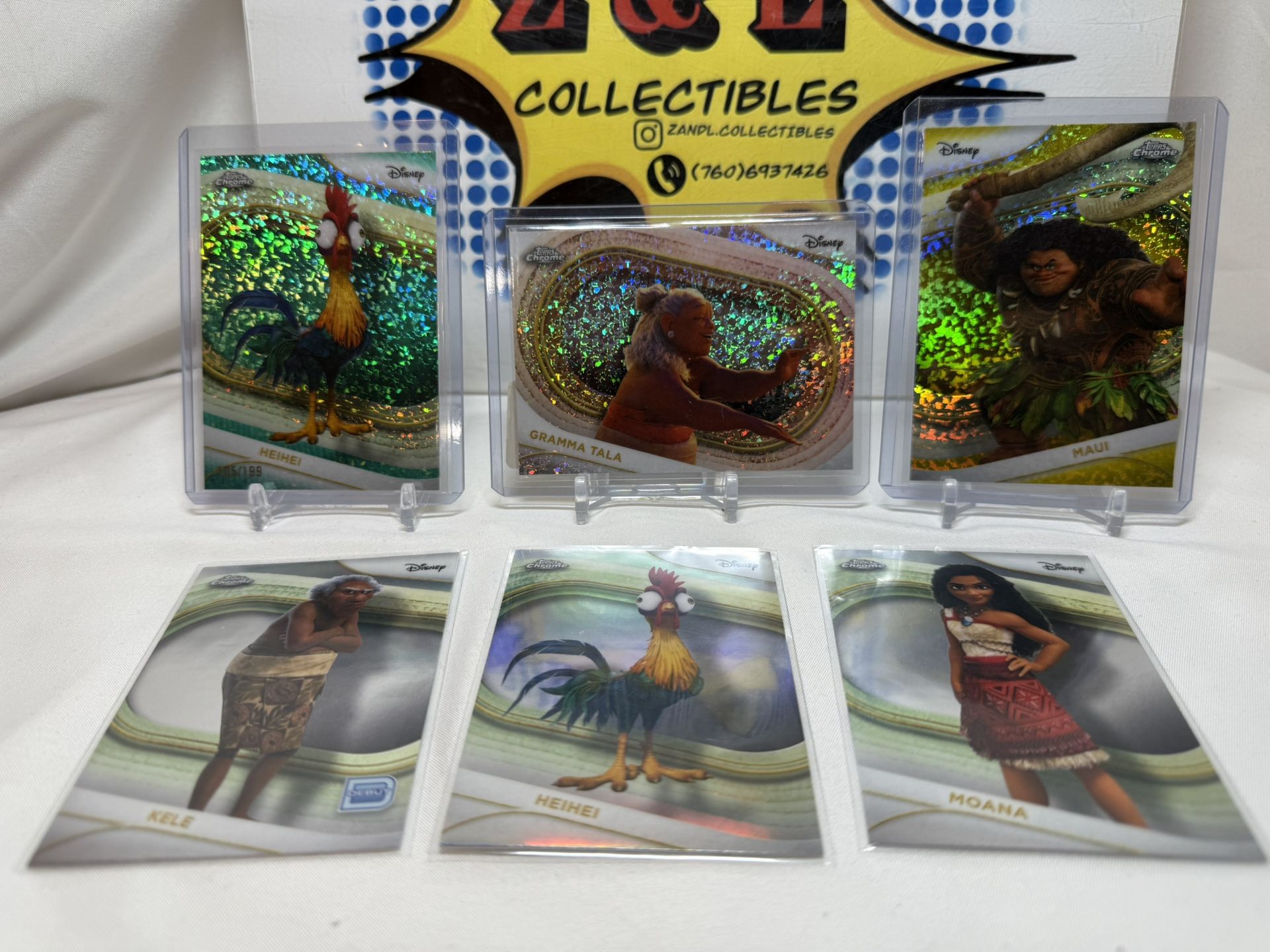 Disney Topps Chrome set of 6 Moana