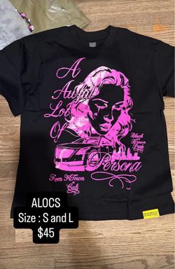ALOCS black and pink t shirt