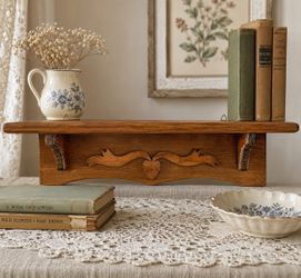 Vintage solid wood wall shelf -24 inches
