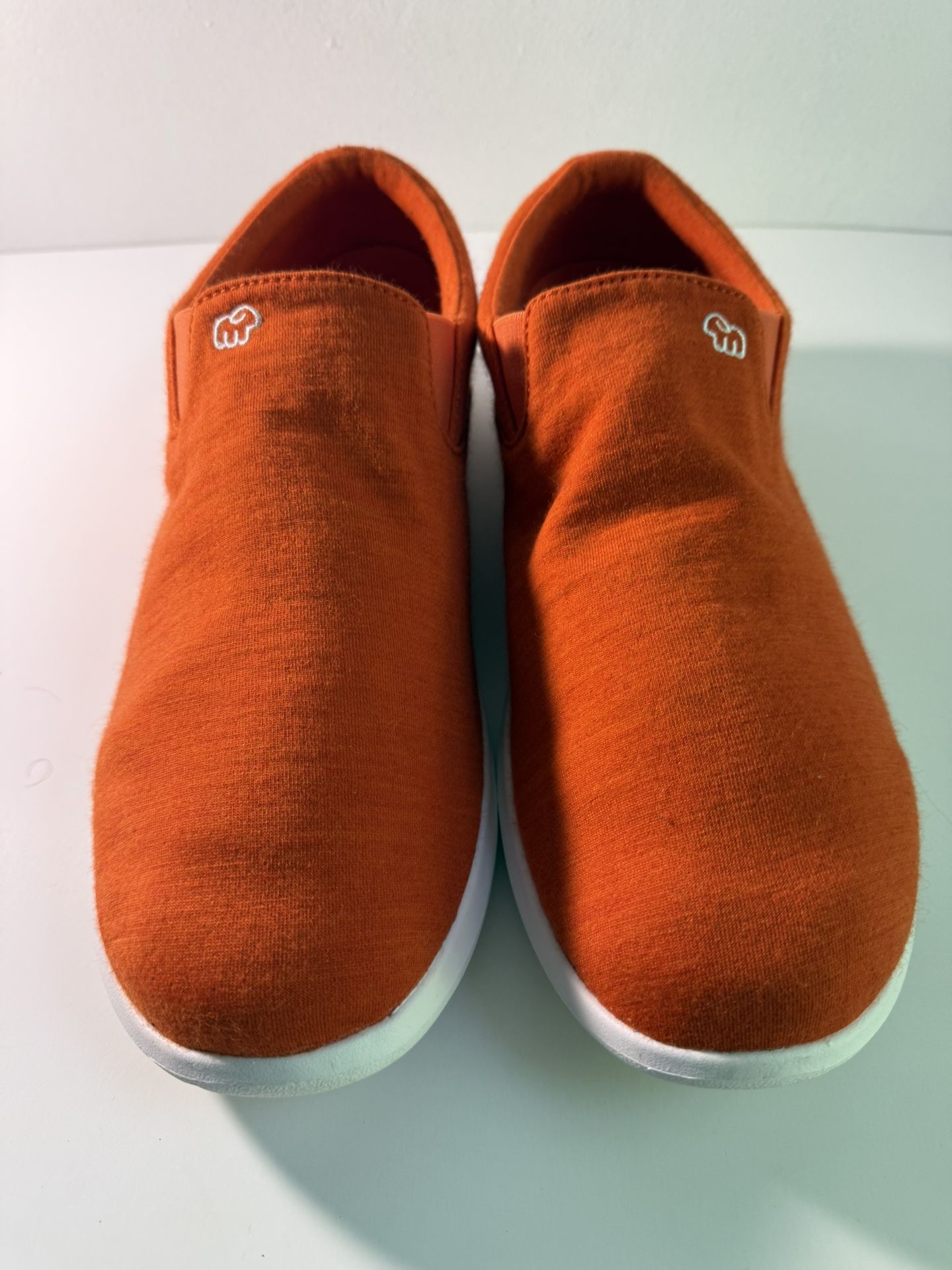 Merinos Men’s Slip On Shoes Orange 100%  Wool Lightweight Breathable