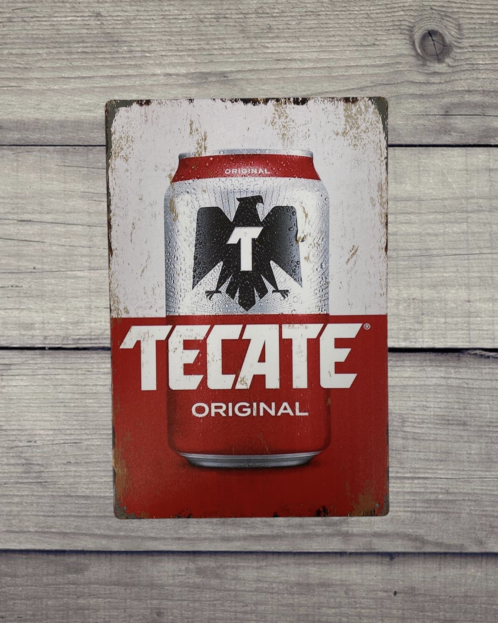 Tecate Vintage Style Antique Collectible Tin Metal Sign Wall Decor