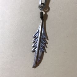 Sterling Silver Feather Pendant.925 Sterling