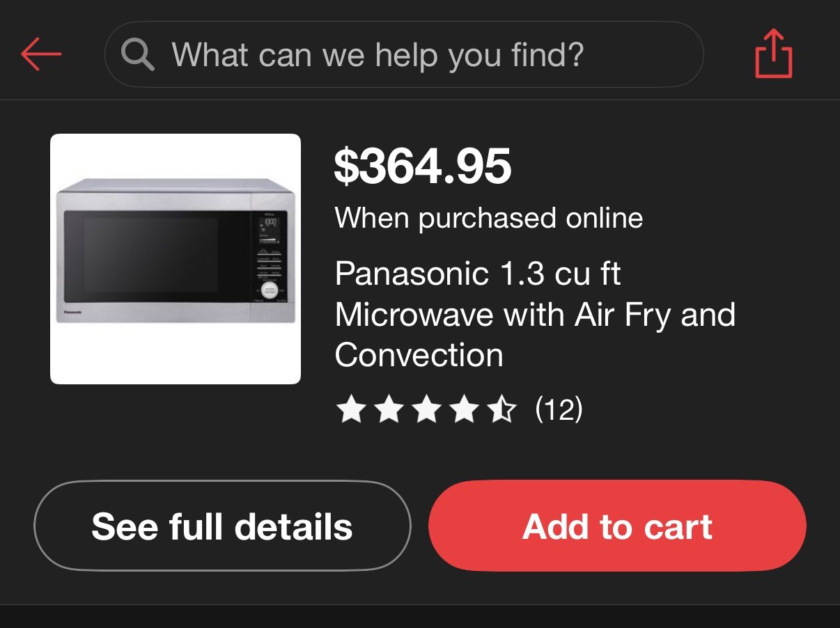 4,5 cu. ft. Countertop Microwave in Stainless Steel Built-In Capable withe Panasonic