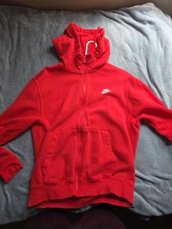 Nike zip up red