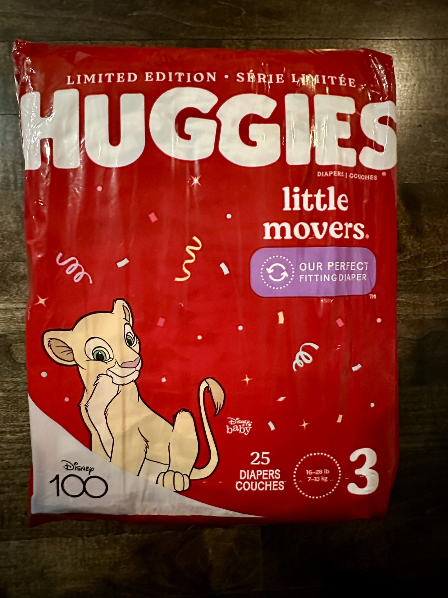 Huggies Little Movers Disney Baby Diapers, Size 3 (16-28 lbs), 25 Ct (NEW)