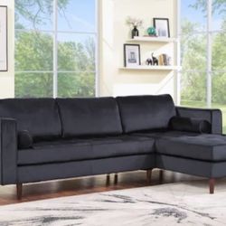 Black Sectional Sofa Set