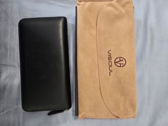 Brand New Men/Women Leather Zipper Pouch Wallet w/RFID Blocking - Black
