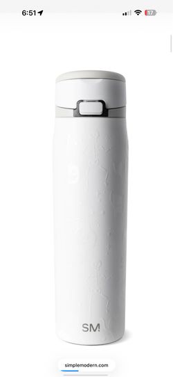 NEW Simple Modern Mesa Loop 24 oz Halloween Skeleton Ghost Tumbler White