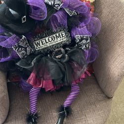 Halloween Witch Wreath