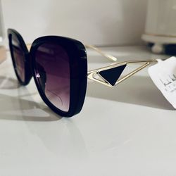 Nicole Miller Sunglasses, 100% UVA UVB Protection. Faux Gold Rimi