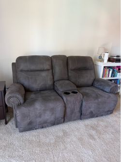Brown Loveseat Recliner Couch