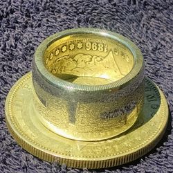 1896 Silver Morgan Dollar Coin Ring 