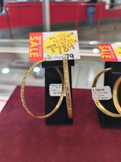14k10k gold earrings different prices and grams layaway available 10% down if you interested please make sure you ask for Maribel thank you