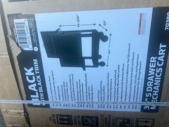 US General 30 inch 5 drawer tool cart brand new