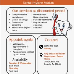 Dental Cleanings By Dental Hygiene Student
