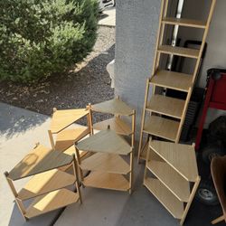 Bamboo Shelf Set – 6 Total Pieces (Includes 7-Shelf Tower!)