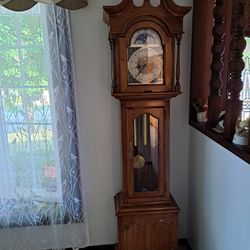 Ethan Allen Grandfather Clock With Owners Manual 
