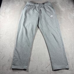 Nike Sweat Pants Women’s Size XL Gray Open Hem Y2K#1894