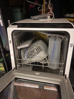 EUHOMY 6 Programs Countertop Dishwasher Portable, 40dB, 360° Coverage 6-Program (Normal, ECO, Quick, Baby Care/Strong, Fruit, Dry), 73h Ventilation, T
