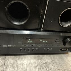 Onkyo HT-R500 AV Receiver Dolby Digital DTS 5.1 Surround w/ Sony Speakers SS-WS95 & SS-WS 74