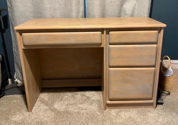 Solid wood 4 drawer desk