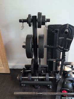 Weight tree, cable attachment grip and weights
