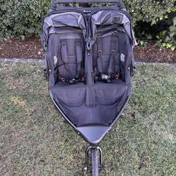 BOB Revolution Flex Duallie Double Jogging Stroller - Graphite Black