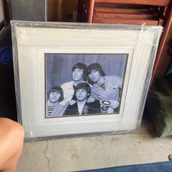 Vintage Beatles Framed Picture 