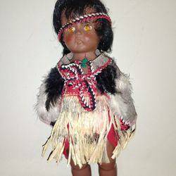 Vintage Indian Woman 13 In. Doll