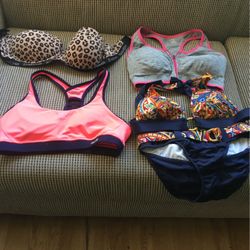 Bras And Swimming Suit Very Nice Liking New Only five dollars each