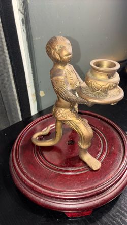 Antique Bronze Monkey Man Statue, Super Heavy Bronze