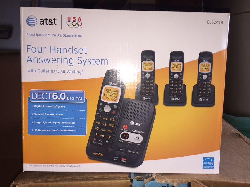 AT&T Four Handset Answering Phone System NEW In Box 