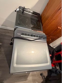 Whirlpool high-efficiency (HE) top-load washer and matching dryer