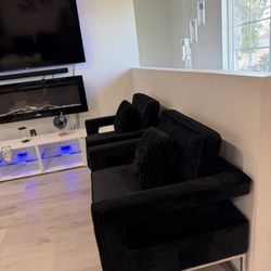 Black Velvet Accent Chairs Sofas Couches
