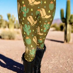 NEW Womens Western Boots Leggings Soft as Lularoe Sizes OS/TC/TC2 