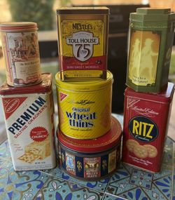Old vintage Snack Tins
