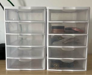 Sterilite 5-Drawer Small Desktop Organizer - Set of 2