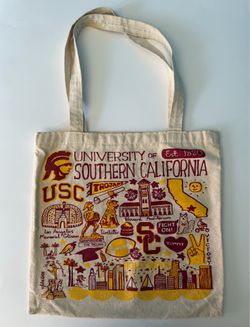 USC Julia Gash Natural Canvas Slim Tote