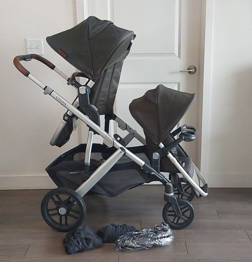 Uppababy VISTA V2 double Stroller Toddlerseat Rumbleseat Bassinet