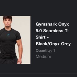 Gymshark Onyx 5.0 Seamless T-Shirt Black/Onyx Grey