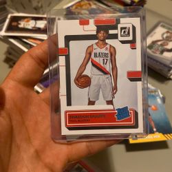 Shaedon Sharpe Rookie 2022 Panini Donruss 207 Portland Trail Blazers