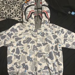 Bape White Space Camo Sweater