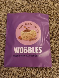 NEW The Woobles Teeny Tiny Coffee Cup Teeny Tiny Crochet Accessory Kit