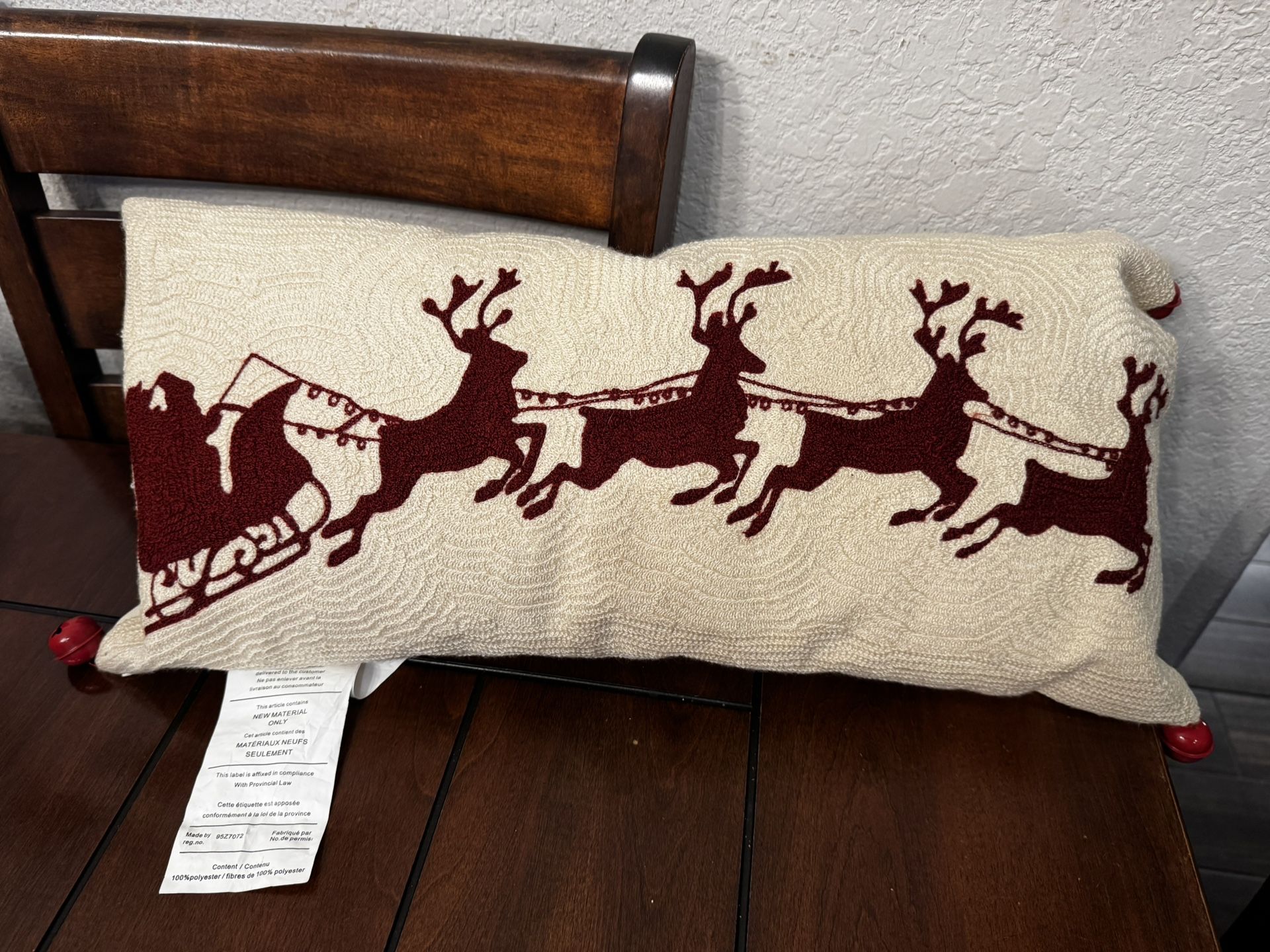 Pottery Barn Santa Sleigh Pillow 