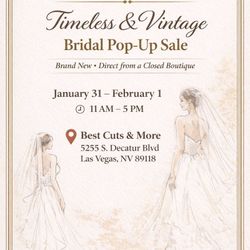 BRIDAL  POP-UP SALE - 90 % OFF - 2 Days Only