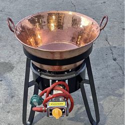 cazo de cobre 18" con base y quemador