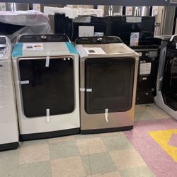 Samsung 7.4 Cubic Ft. Smart Electric Dryer With Steam Sanitize Ivory💢💢💢💢